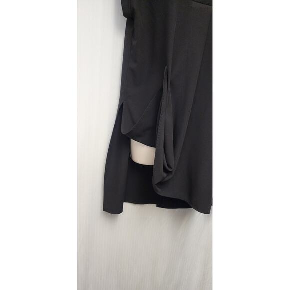 Cupio V-Neckline Short Sleeve Lo-Hi Tunic Blouse Size Medium Color Black - Picture 6 of 8